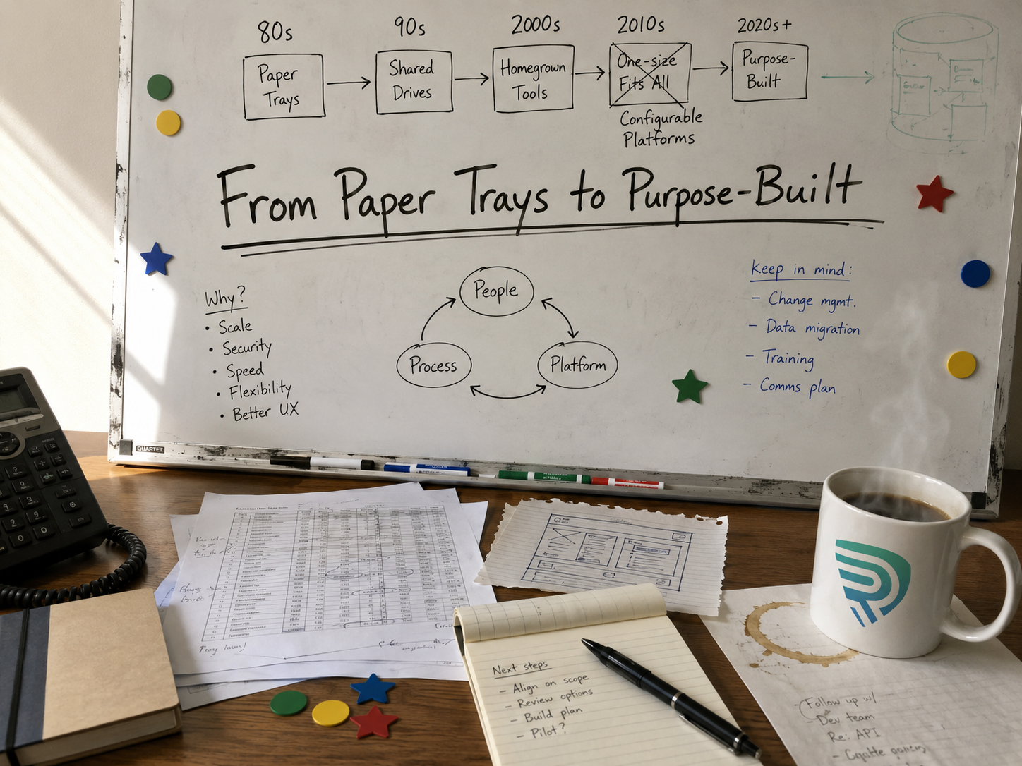 From paper trays to purpose-built: a short history of business data going where it needs to go